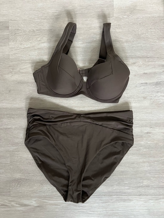 CALIA by Carrie Underwood Other - CALIA Swim Bikini 2 Piece Rich Brown 34D Underwire Top & High-Waist Bottom Lg